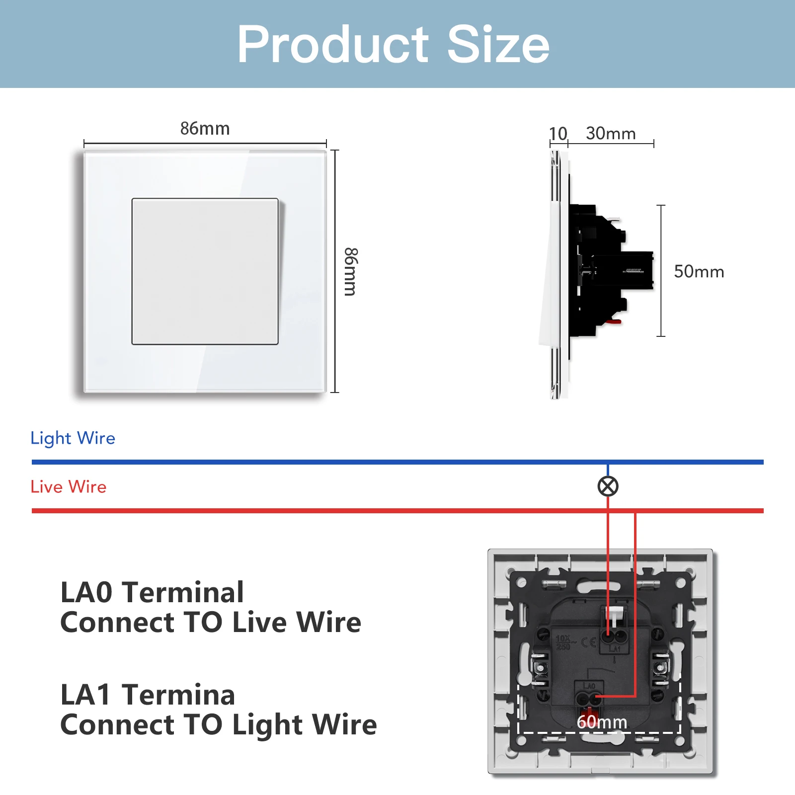 1/2Gang 1 Way 2 Way 3 Way Button Switch 10A EU Standard Home Switch S556604410c0e49d0a696ca2c184732b35
