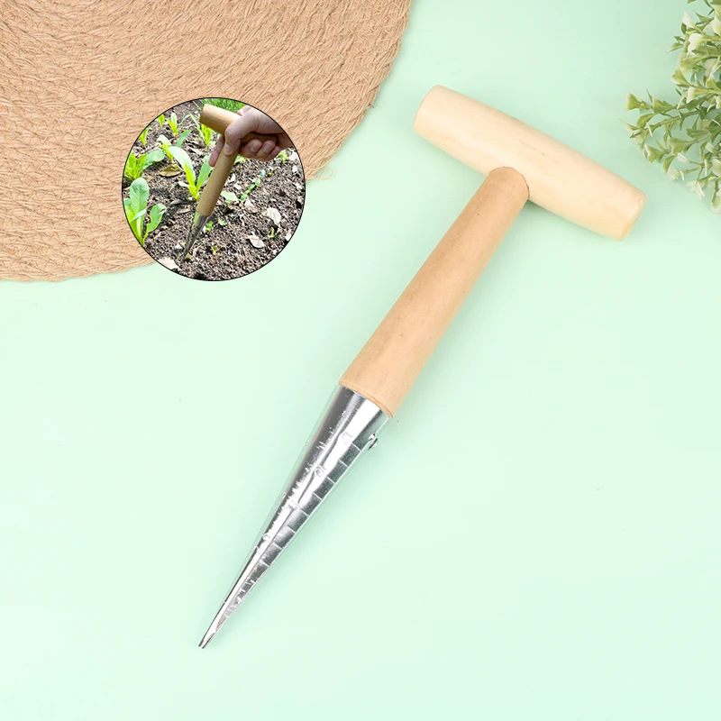 1Pc Home Gardening Wooden Planting Seeds And Bulbs Tools Hand Digger Seedling Remover Seedling Lifter Seed Planter Tool