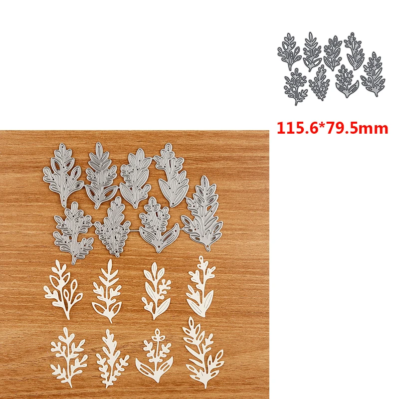 Metalowe matryce do wycinania gałęzie liście matryce do wycinania DIY papier do scrapbookingu nóż rzemieślniczy forma ostrze dziurkacz szablony