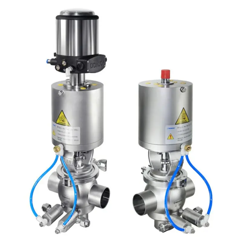 3A CE sanitary aseptic CIP double seat mixing proof valves E-C series mixproof valves