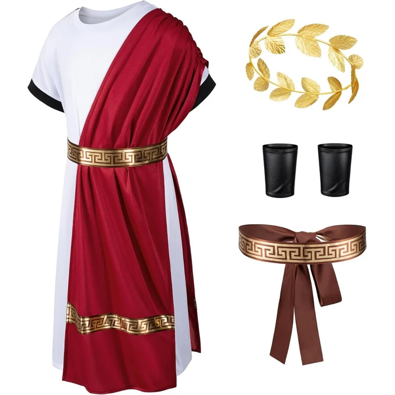 

❤️❤️❤️ Toga Costume Roman Robe Greek God Outfit Halloween Cosplay Costume Accessories Set❤️⭐️❤️