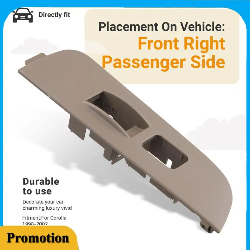 

Portable Right Front Door Armrest Upper Panel Trim 74231-02060-B0 For Toyota Corolla 1998-2002 Power Window Switch Bezel
