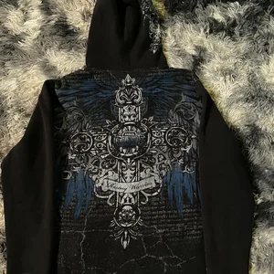 Drucken grafischer Zip -Up -Hoodie für Frauen, Cyber Grunge -Emo -Sweetshirts, Gothic -Kleidung, Kpop -Ästhetik, Vintage -Kleidung, Y2K 6 Hauptverkäufe EPOCA -Kleidung - №3