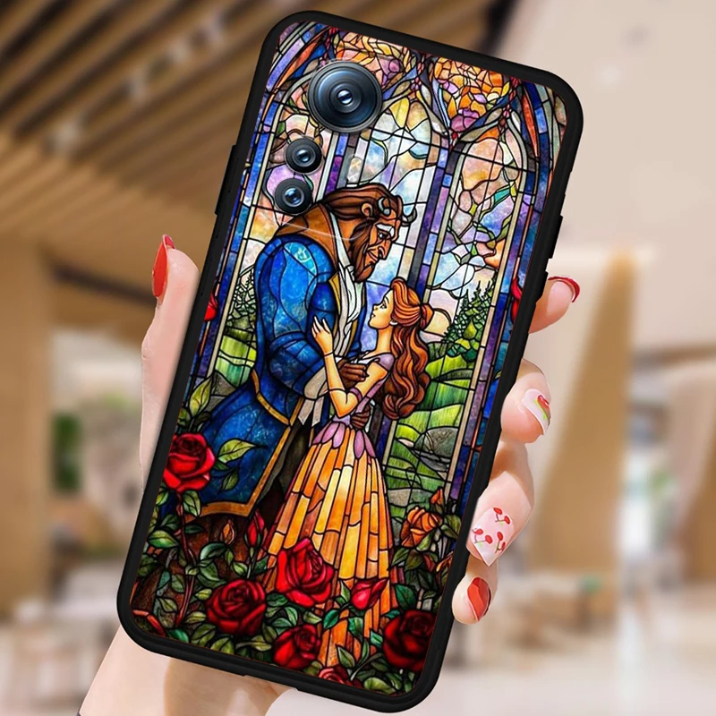 La Bella y La Bestia Disney para Xiaomi Mi 14 13T 13 12T 12 11T 11i 11 10T 10 Pro Lite Ultra 5G funda de teléfono negra de TPU