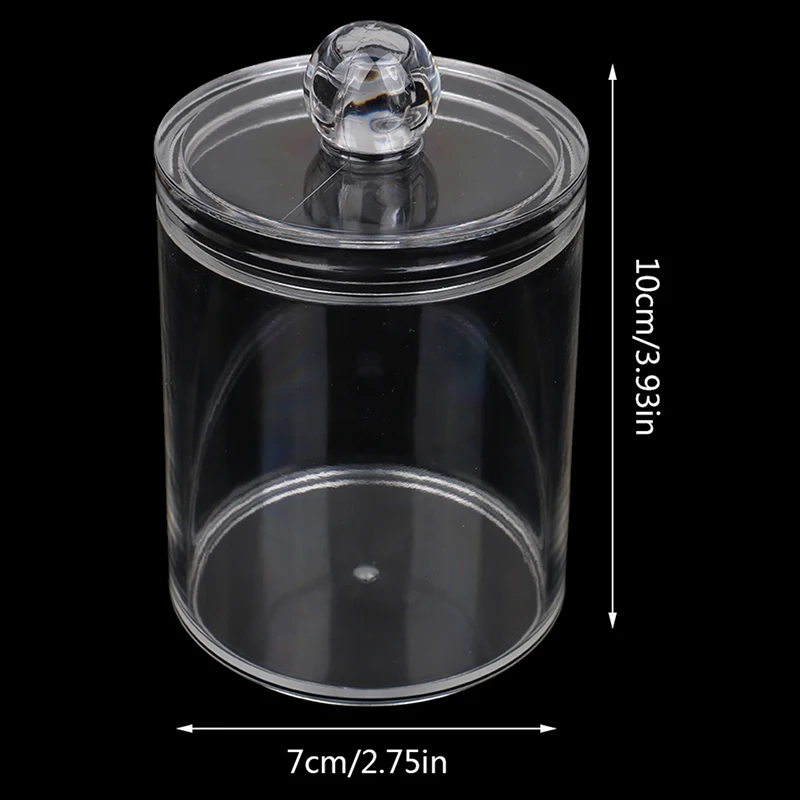 Clear Acrylic Storage Holder Box, caixa transparente, Cotonetes de algodão Stick, Cosmetic Makeup Organizer Case, 1Pc