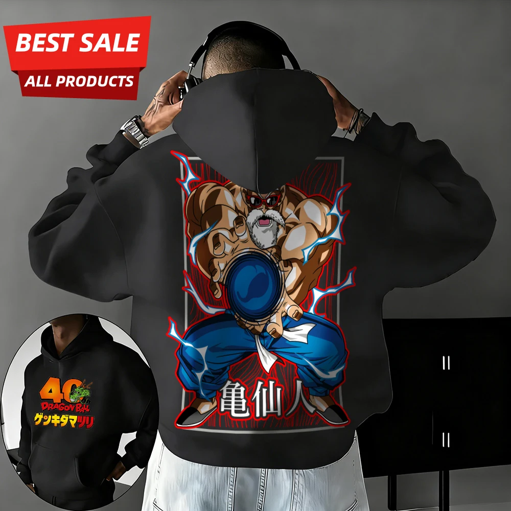 2026 Neue Herbst/Winter Dragon Ball 40. Jubiläum Wukong Super Blue Realm King Fist 100% Baumwolle Anime Hoodie Übergröße Unisex