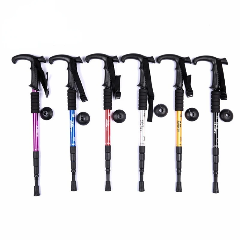 Bastón de Trekking Ultraligero, Bastones de Senderismo Ajustables, Bastón Telescópico para Caminar, Accesorios de Senderismo