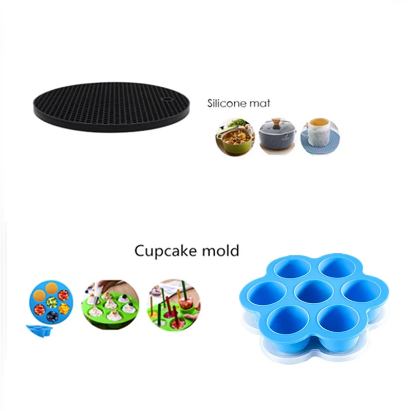 

L74A Air Fryer Accessories 11Pcs Kit 7 Inch Compatible for Air Fryer, and Other Square AirFryers Accessories