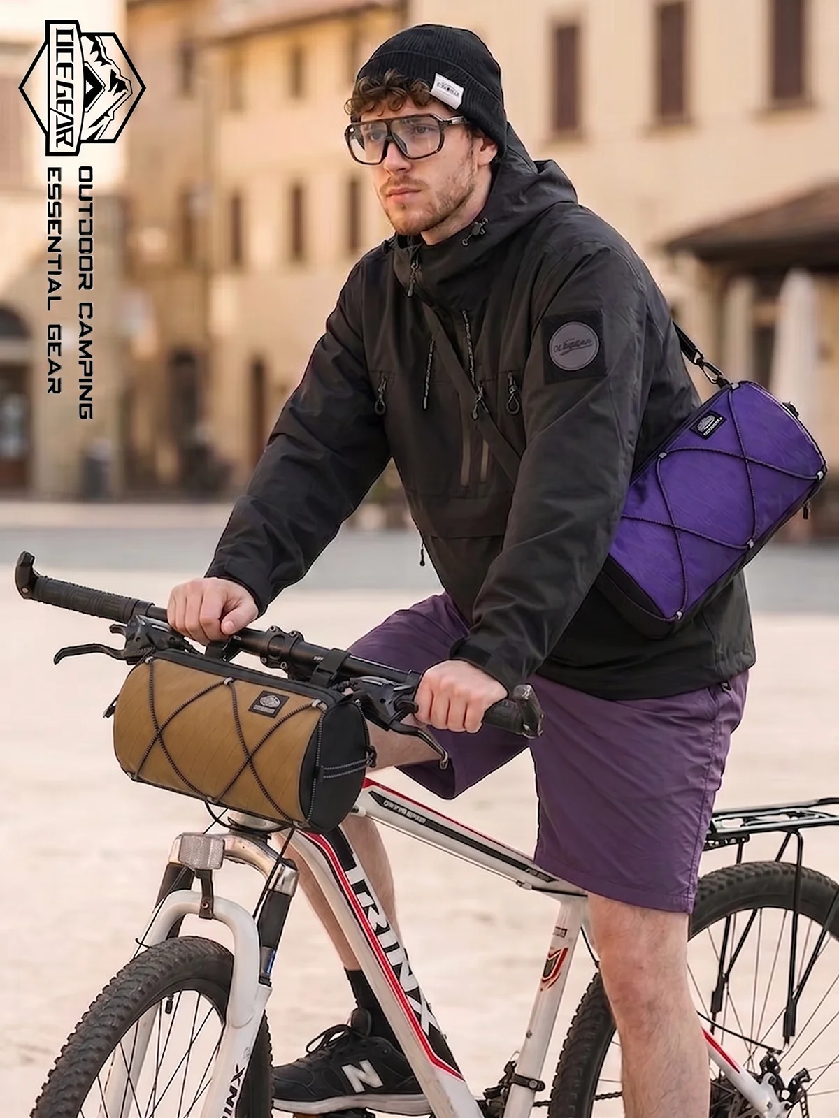 

Водонепроницаемая сумка для велосипедного руля X Pac 2 в 1, передняя сумка для хранения на велосипеде, светоотражающая сумка через плечо для велосипедистов с внешней системой крепления на шнуре