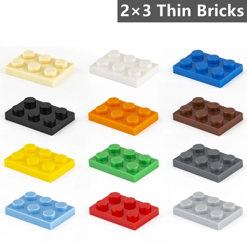 50 teile/los Größe 2x3 Punkt platte Moc montieren Partikel DIY Bausteine 2*3 Figuren Ziegel pädagogisches kreatives Spielzeug für Kind 3021