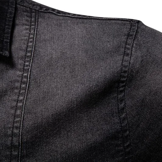 2025 Men's Quality Cotton Denim Shirt Slim Fit Long Sleeve Cowboy Style Shirt for Men Spring Casual Solid Color Men's Shirts