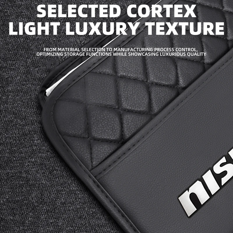 حقيبة تخزين معلقة للمقعد الخلفي للسيارة ، إكسسوارات سيارات ، نيسان نيسمو قاشقاي J10 Juke Micra Leaf Sentra patroy61 Note