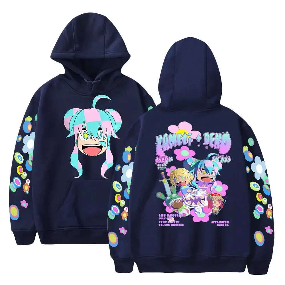 VTuber Yameii Hoodie para homens e mulheres, manga comprida, suéter unissex com capuz, Harajuku Streetwear, estilo casual, roupas da moda