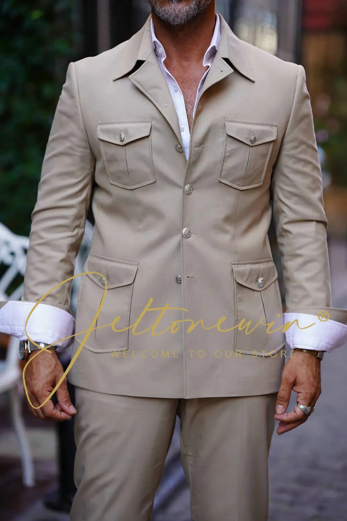 Chinese Style Men Business Blazers Trousers High End Wedding Party Groom Suit 2 Pieces Sets Coat Pants Dress Trajes Para Hombre