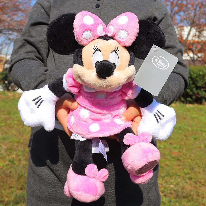 

30cm Disney Pink Minnie Mouse Plush Kids Toys For Girls Cute Soft Stuffed Animal Kawaii Room Desk Decoration Birthday Gifts New