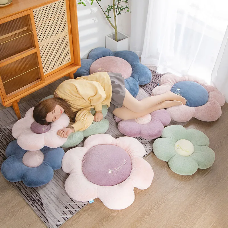 

Bubble Kiss Cartoon Flower Pillow for Sofa Office Siesta Fluffy Cushion Home Living Room Decor Tatami Futon Soft Throw Pillow
