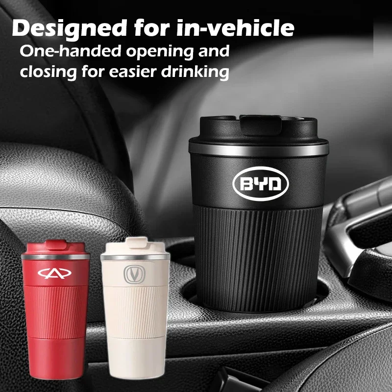 

510ml Stainless Steel Smart Coffee Tumbler Thermos Cup Portable Travel Thermal Mug for Volkswagen VW Rline GTI Golf Passat Polo