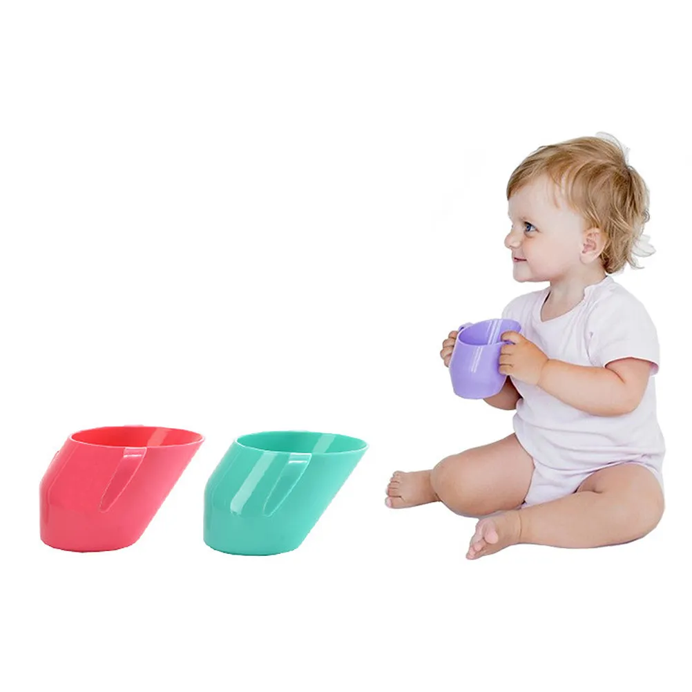 

1Pcs Children Drinking Cup Premium PP Material Ergonomic Design Slanted Easy to Carry Green 200ml Children Drinking Cup