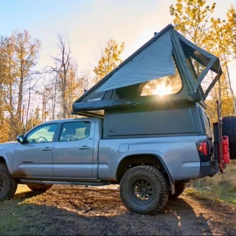 Automatic Easy Four-Season Lightweight Hard Shell Roof Top Tent for Pickup Truck Double Cab 4X4 with Oxford Fabric