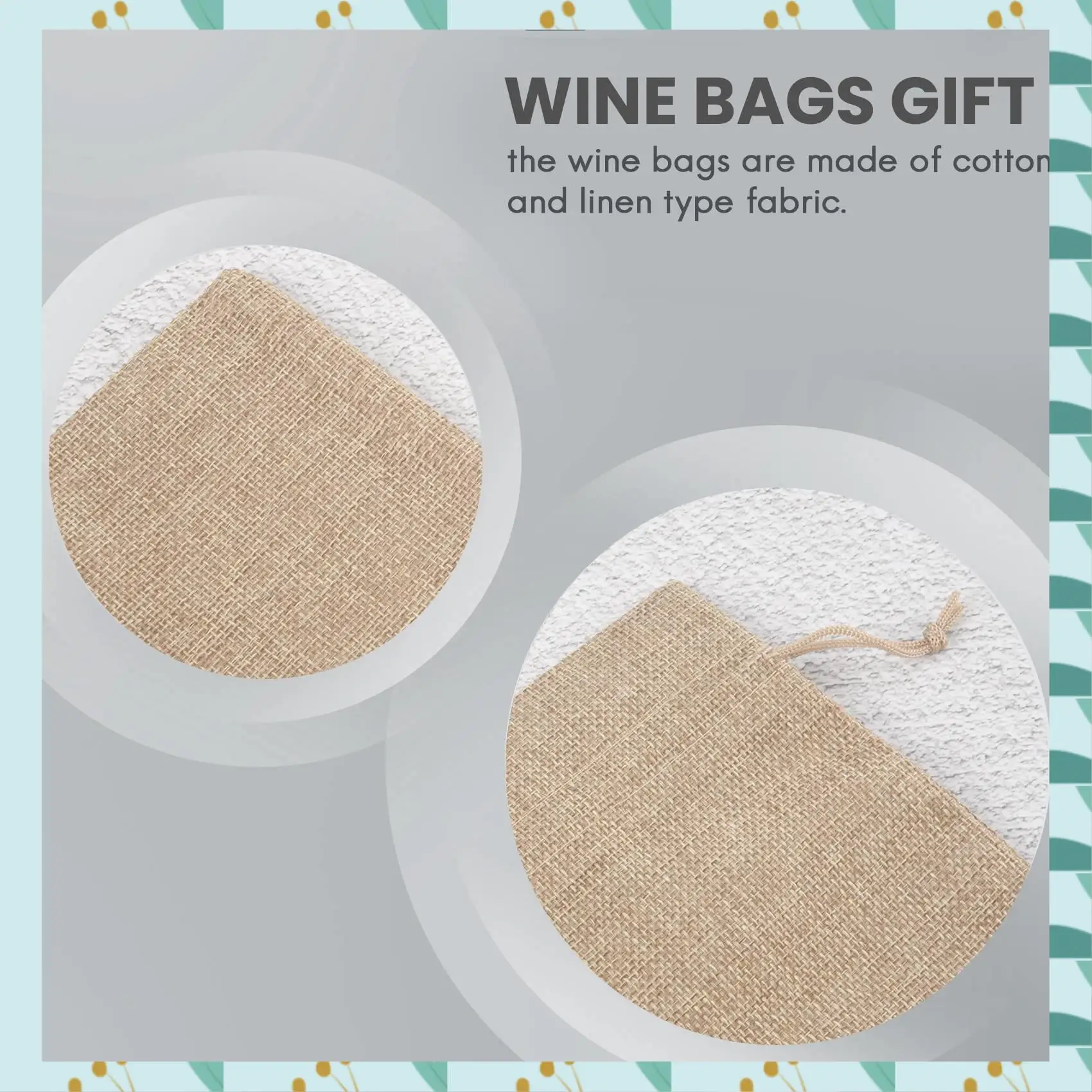 

A71P 12 Pieces Burlap Wine Bags Jute Wine Bottle Bags With Drawstrings Reusable Wine Gift Bags With Tags For Party Blind Tasting