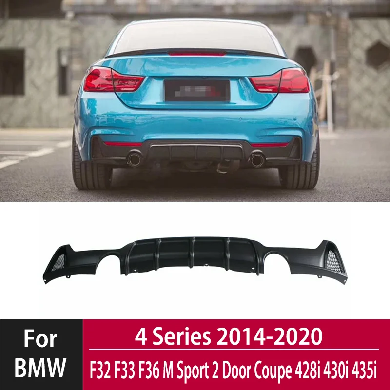 For BMW 4 Series F32 F33 F36 M Sport 2 Door Coupe 428i 430i 435i 2014-2020 Car Rear Bumper Splitter Diffuser Lip  Spoiler Plate