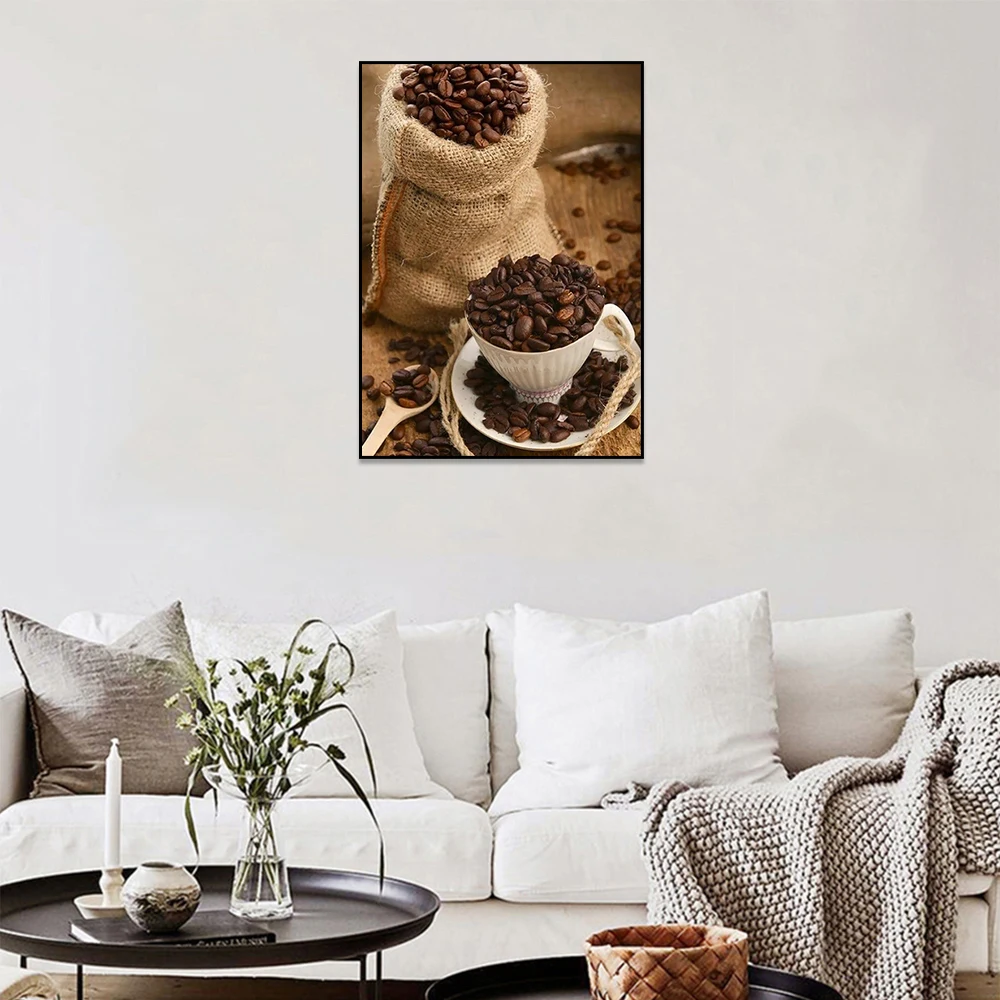 Vintage Coffee Canvas Picture Latte Posters and Prints Cafe Bars Kitchen Wall Sticker Printings for Home Restaurant Decoration