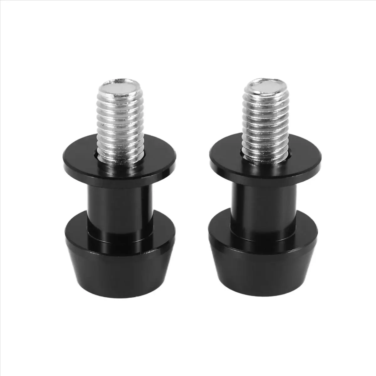 Super Sale 2X Motorcycle CNC Swingarm Swing Arm Spool Sliders Stand Bobbins 10mm for Kawasaki Ninja 250 ER6 Z 250 ER6F - Black