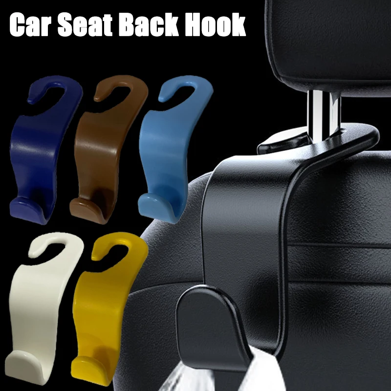 

Multi-Color Car Seat Back Hooks Auto Vehicle Back Seat Storage Hanger Load 20kg Organizer Holders Stand Car Accessories Interior