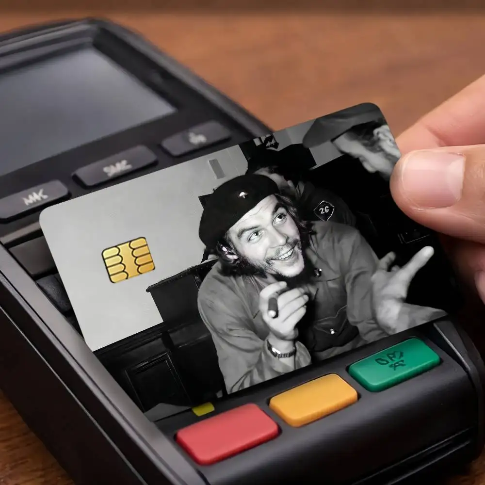 Che Guevara Credit Decorative Card Stickers Suitable For Bank Cards Metro Transit Anti-scratch Gift 4PCS