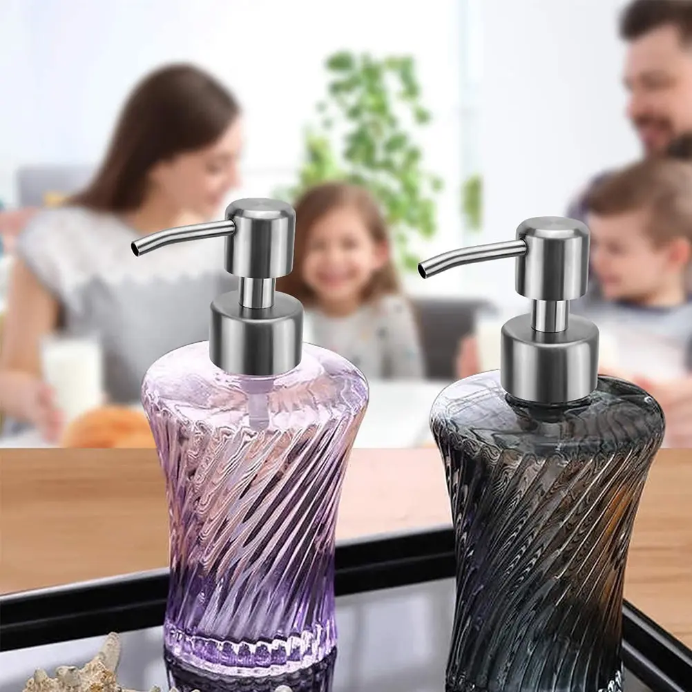 

6pcs Stainless Steel Pump Head Dispenser Bottles for Hand Soap Detergent Makeup Oil Practical Accessories Lotion Bottle