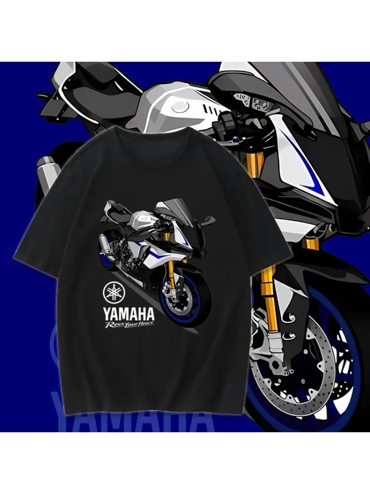 

Yamaha Genuine Authorized Yamaha R1M Rider Motorcycle Friends Club Modified Riding Printing Personalized Loose Short Sleeves