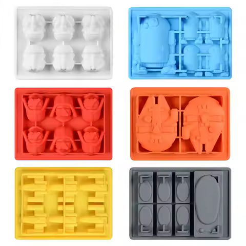 3D Cartoon Silicone Mold for Baking Chocolates Gummy Candy Jello Ice Cube Soaps Gypsum Form Plaster Mould for War Fans
