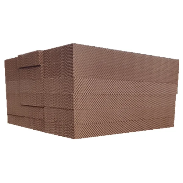 agricultural 7090 evaporative cooling pad for portable water air cooler brown color free sample angle 45*45 corrugated paper