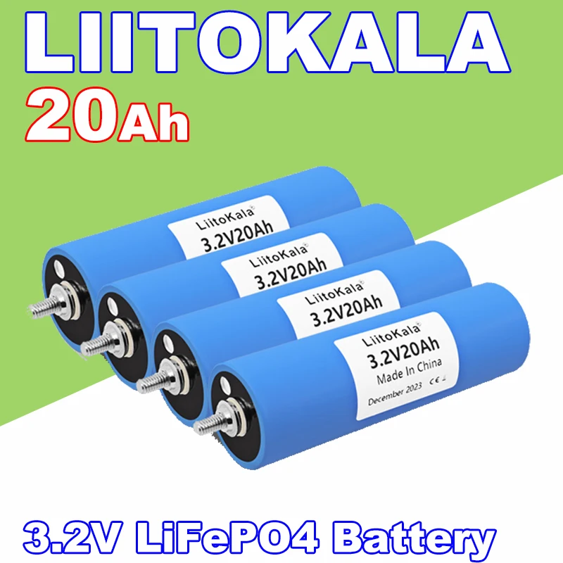1-4PCS LiitoKala 3.2V 20Ah/25Ah/50Ah Lifepo4 Batterij Zonne-energie Systeem voor boten en RV Golfkar