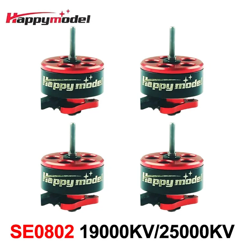 

1/4PC Happymodel SE0802 Brushless Motor 1-2S 19000KV 25000KV Shaft 1mm 0802 Motor for Mobula7 Snapper7 Mobula6 RC Quadcopter