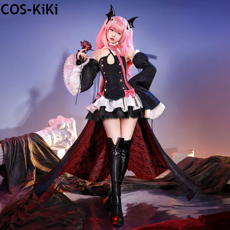 COS-KiKi Seraph Of The End Krul Tepes Game Suit Elegant Sexy Dress Cosplay Costume Halloween Party Outfit Role Play Women