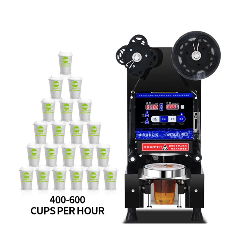 Professional Fully Automatic Cup Sealing Machine Stainless Steel 90/95mm Plastic And Paper Milk Tea Sealer Bubble Tea Equipment