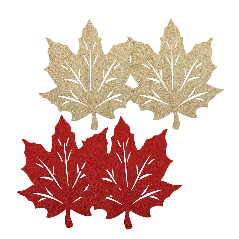 

Unique Design Thanksgiving Placemats Fall Leaf Table Mats Non- Accessories