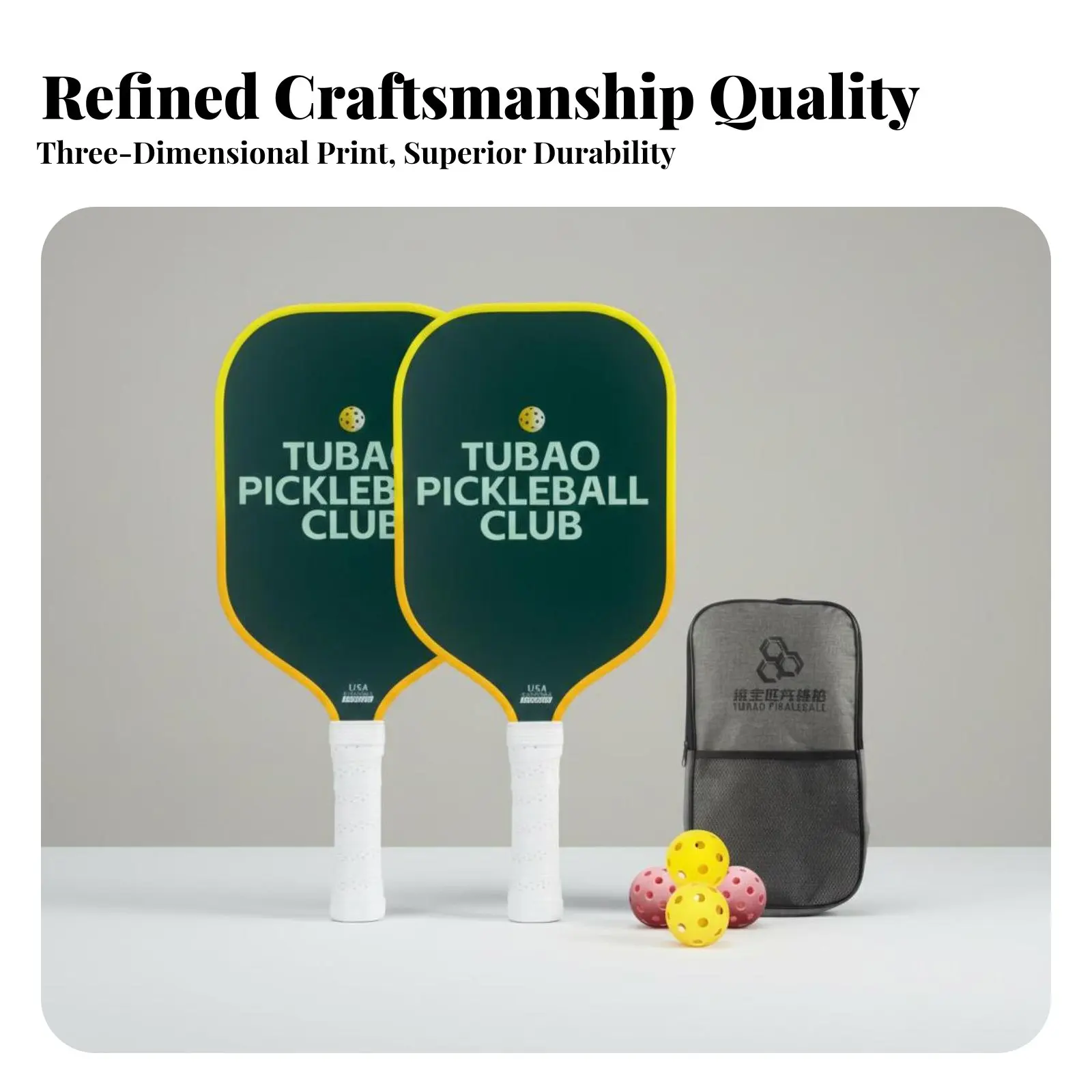 

Pickleball Paddle Non-Slip Grip Fiberglass Pickleball Paddle Powerful Shots Long-Lasting Perimeter Guard for Beginners