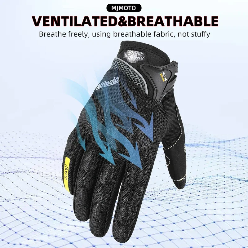 

Summer Breathable Pink & Black Motorcycle Gloves Touch Screen Crash-Proof High-Quality Durable Riding Gear Luvas for Men Women