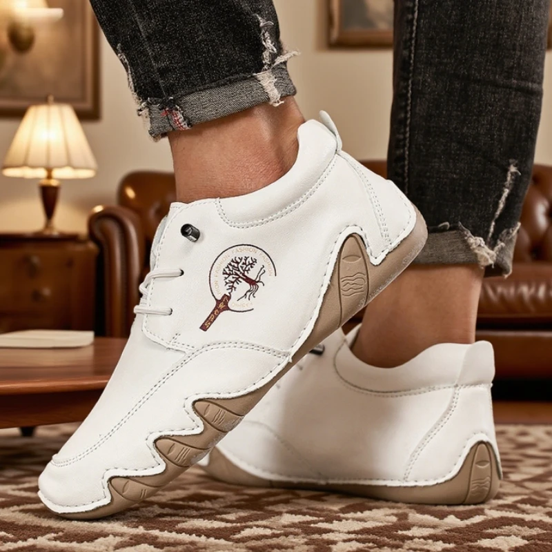 

Moccasins Men's Sneakers Comfortable Handmade Leather Casual Shoes 2025 Outdoor Breathable Tenis Men Loafers Designer Shoes Men