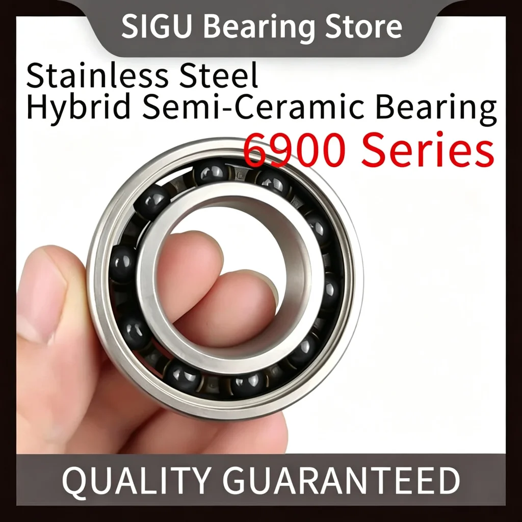 Thin-wall Stainless Steel Hybrid Semi-Ceramic Bearing  6918 6919 6920 6921 6922 -2RS