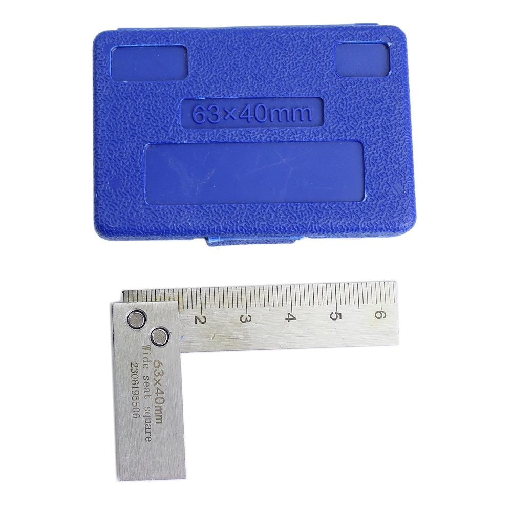 90 Degree Right Angle Ruler Wide Base With Scale Engineer Precision Ground Carbon Steel Hardened Angle Ruler Steel MeasuringTool