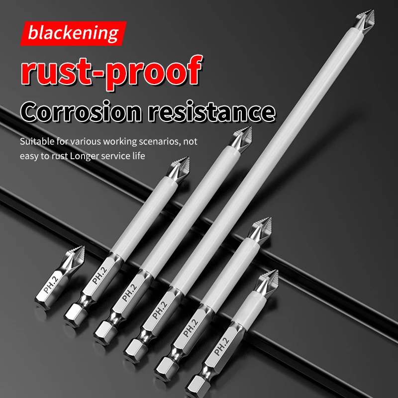 7 PCS High Hardness Non-Slip Magnetic Cross Head Screw Set for Electric & Hand Drills Compatible with Household Electric Driver