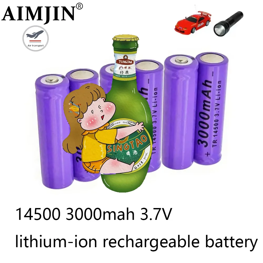 

New TR 14500 Battery Lithium 3.7V AA 2A 3000mAh Ion for Toys, Microphones, Cameras, Etc