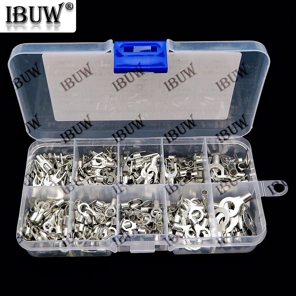 320pcs Crimp Terminal Kit with Electrical Connector U/O Splicing Termination SNB/RNB1.25-4 Wire Connector Cable Termination Plie