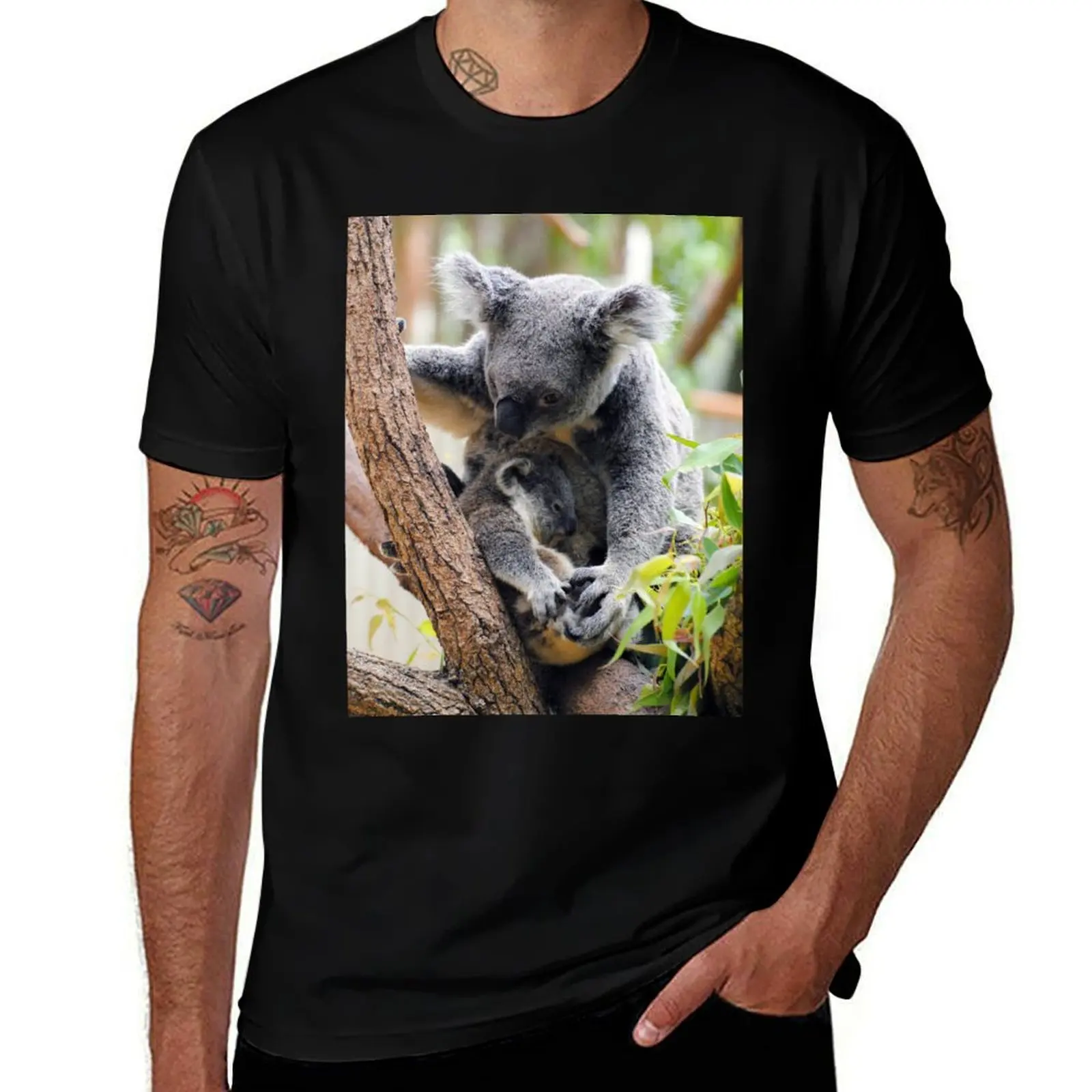 Koala T-Shirt Anti-Fade Casual Tee Shirt