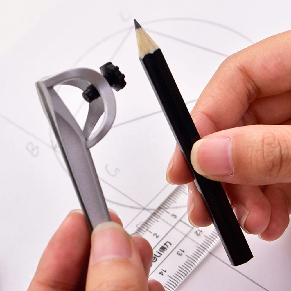 8 Pcs Compass Set Student Woodworking Geometry Drawing Tools Plastic Alloy Ruler