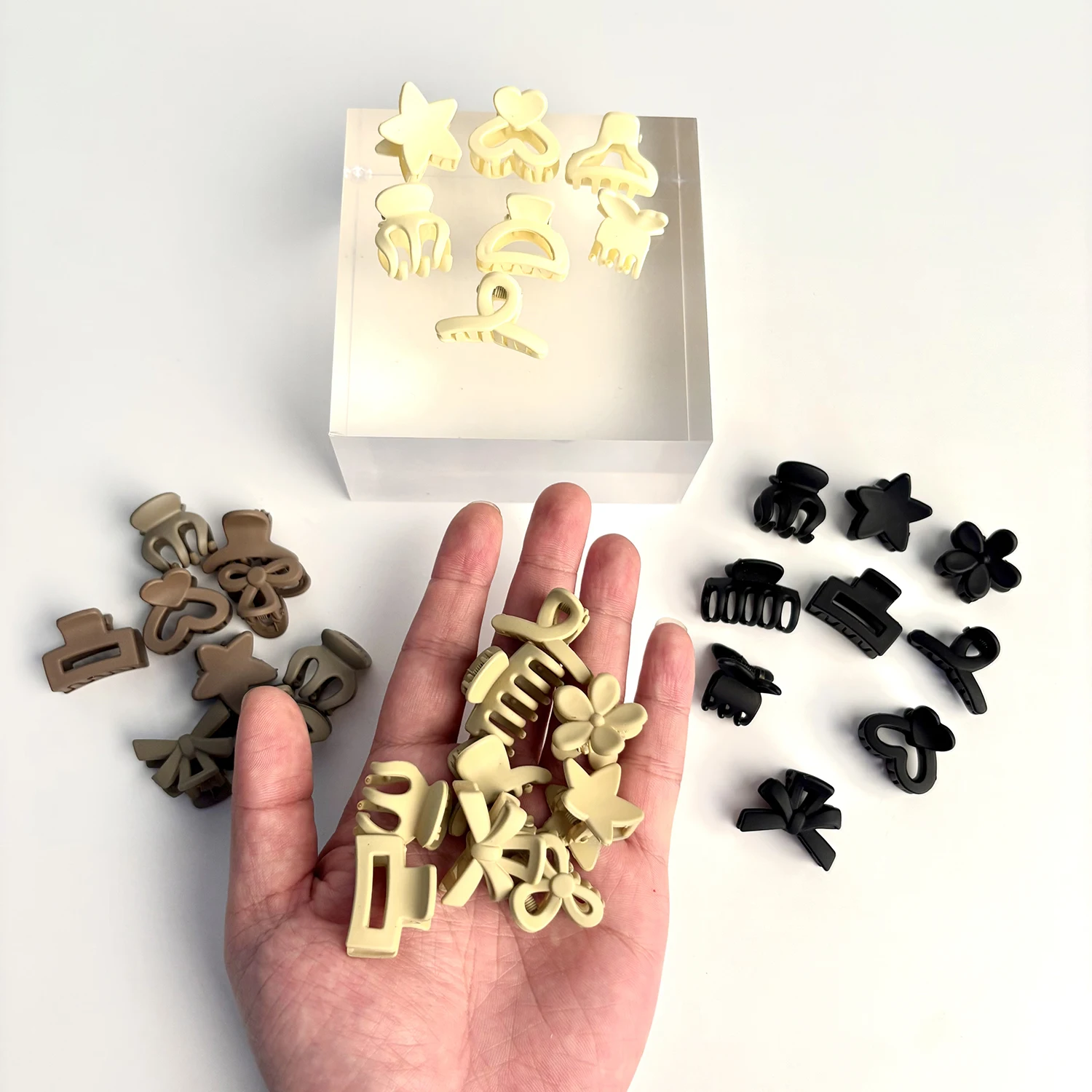 5/10/20/30pcs Beige Mixed Pack Small Clips, Cute Girl Accessories - Perfect for Daily Use, Special Occasions, or Travel Gifts