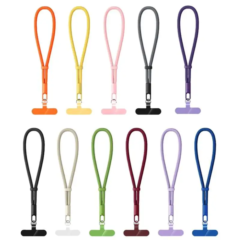 

Универсальный регулируемый ремешок для мобильного телефона, короткий ремешок на запястье с самоблокирующимся дизайном, защищающим от падения, прочный полиэстеровый ремешок для телефона